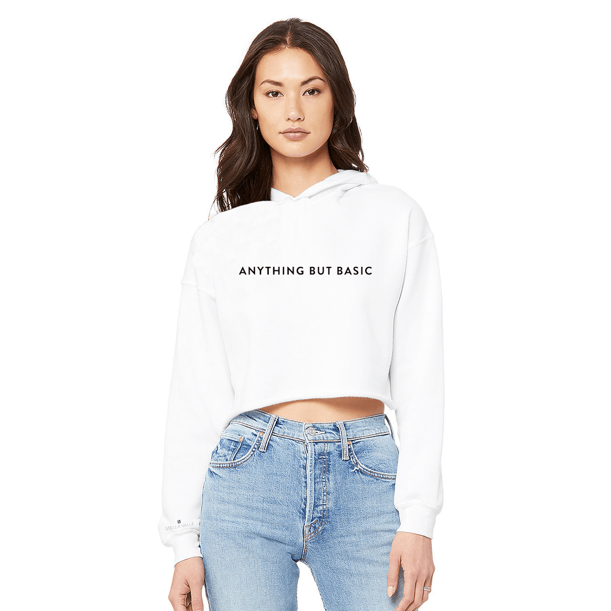 ANYTHING BUT BASIC Cropped Hoodie Sweatshirt