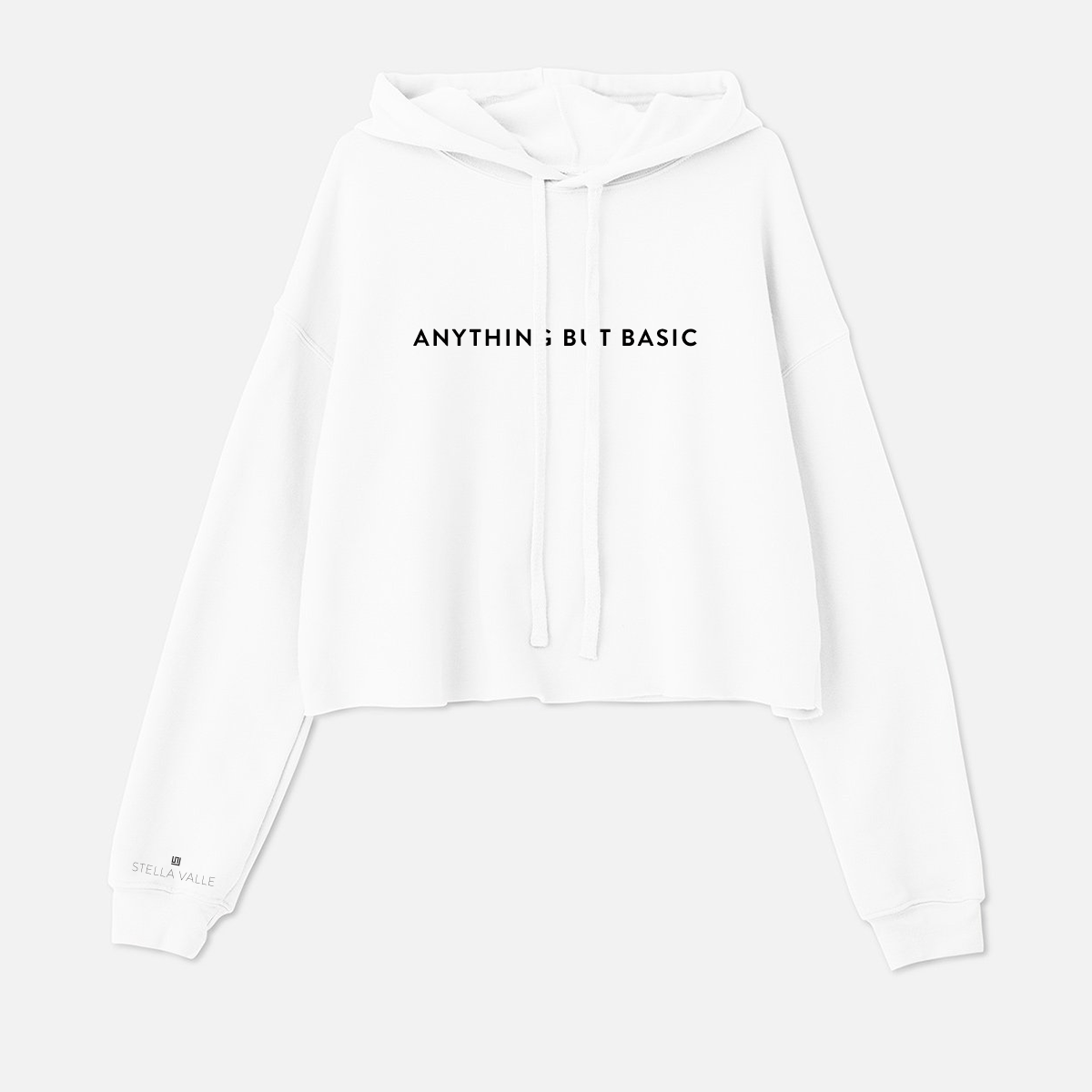 ANYTHING BUT BASIC Cropped Hoodie Sweatshirt