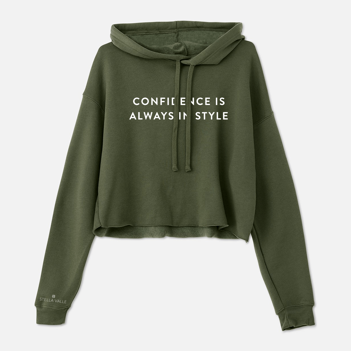 CONFIDENCE Cropped Hoodie Sweatshirt