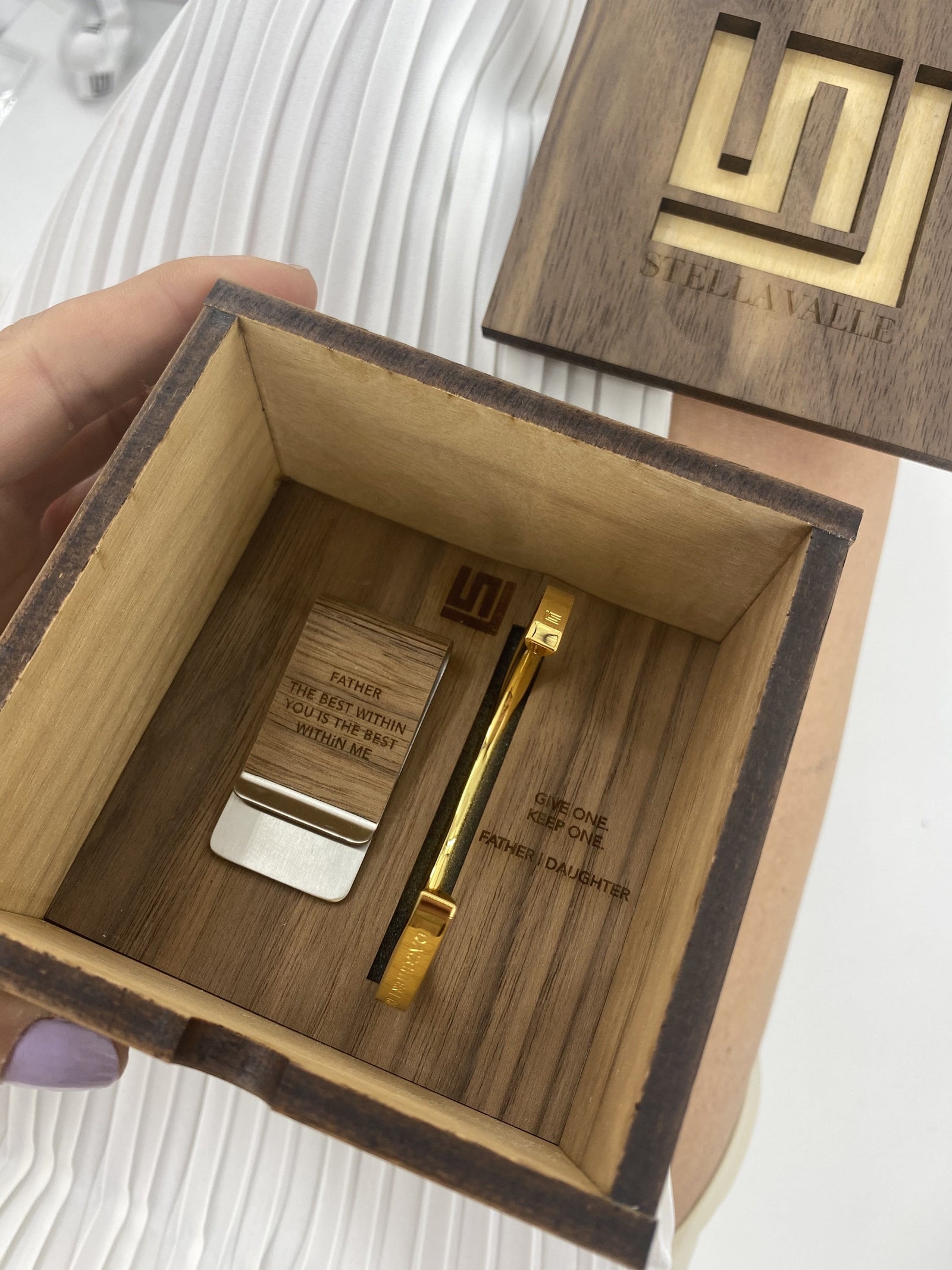 FATHER | DAUGHTER Money Clip and Bracelet Gift Set