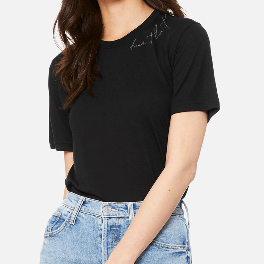DREAM IT. LIVE IT. Black Boyfriend T-Shirt