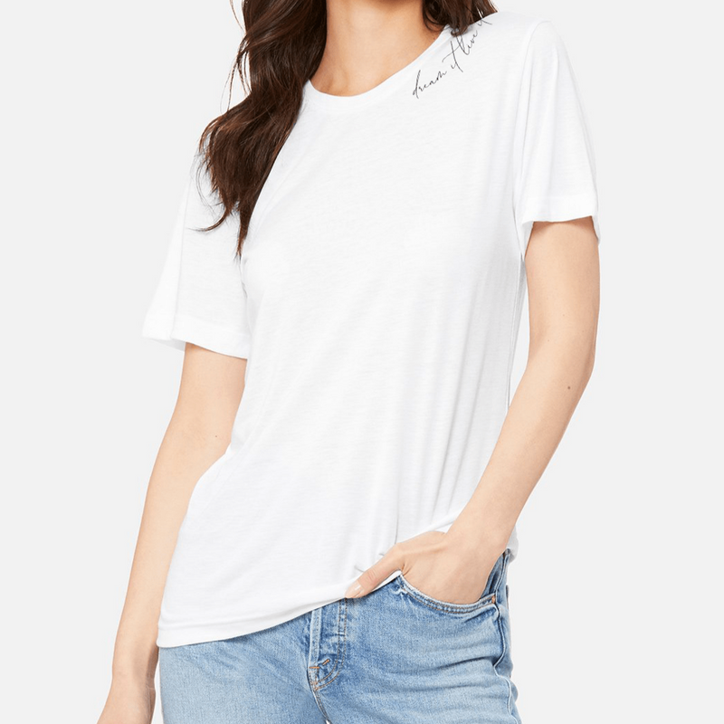 DREAM IT. LIVE IT. White Boyfriend T-Shirt