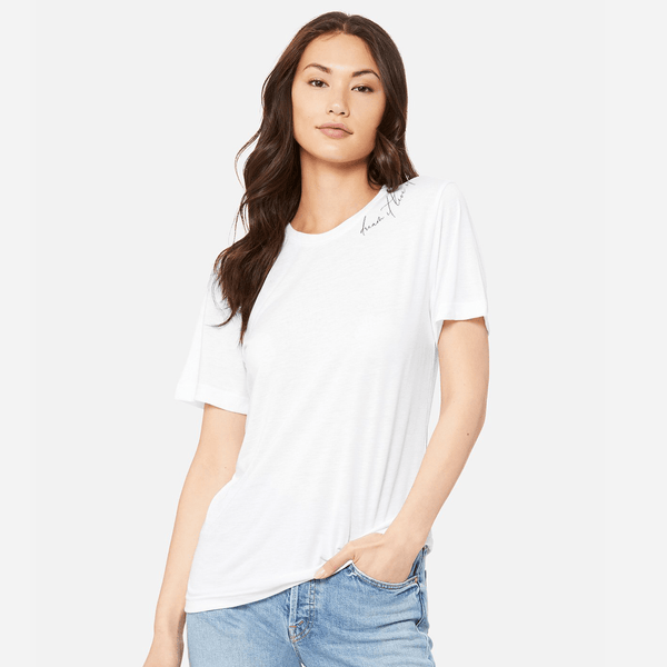 DREAM IT. LIVE IT. White Boyfriend T-Shirt